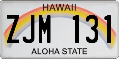 HI license plate ZJM131