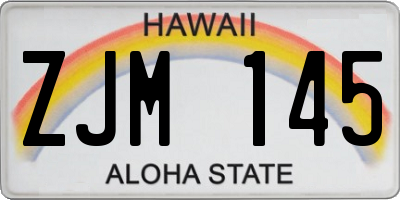 HI license plate ZJM145
