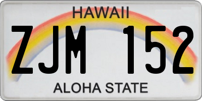 HI license plate ZJM152