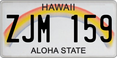 HI license plate ZJM159