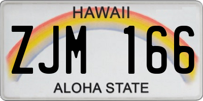 HI license plate ZJM166