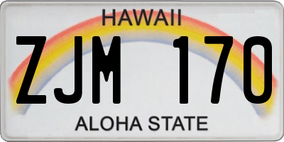 HI license plate ZJM170