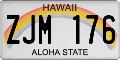 HI license plate ZJM176