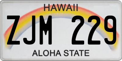 HI license plate ZJM229