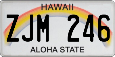 HI license plate ZJM246