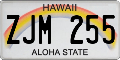 HI license plate ZJM255