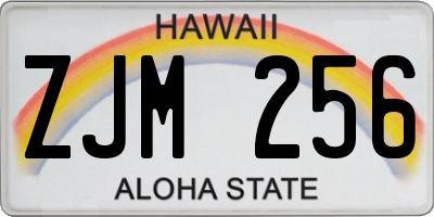 HI license plate ZJM256