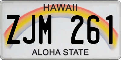 HI license plate ZJM261