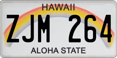 HI license plate ZJM264
