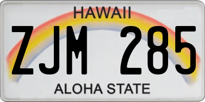 HI license plate ZJM285