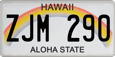 HI license plate ZJM290