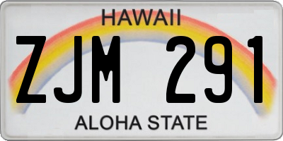 HI license plate ZJM291