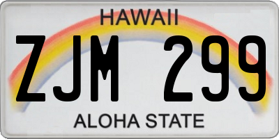 HI license plate ZJM299