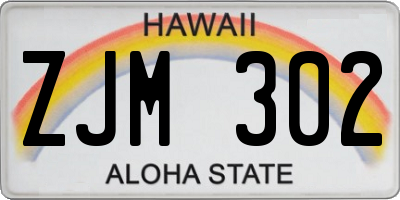 HI license plate ZJM302