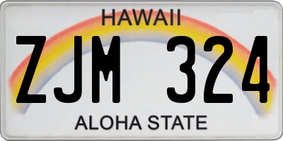 HI license plate ZJM324