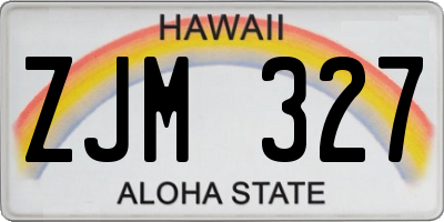 HI license plate ZJM327
