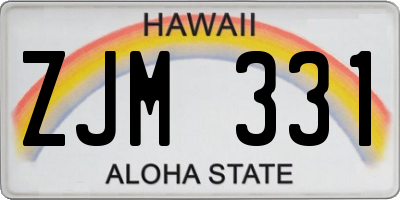 HI license plate ZJM331