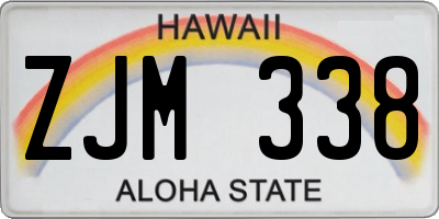 HI license plate ZJM338