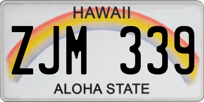 HI license plate ZJM339