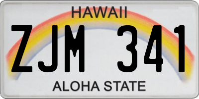 HI license plate ZJM341