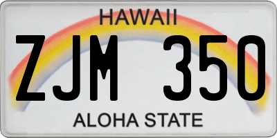 HI license plate ZJM350