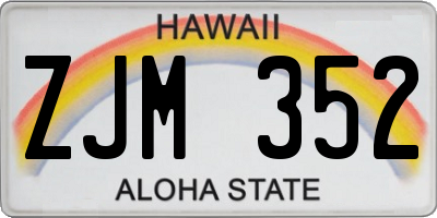 HI license plate ZJM352