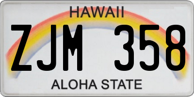HI license plate ZJM358