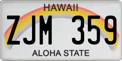 HI license plate ZJM359