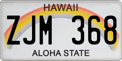 HI license plate ZJM368