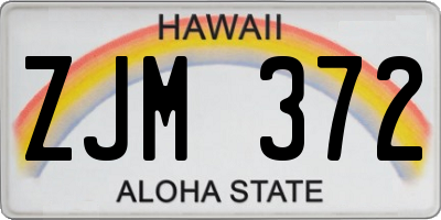HI license plate ZJM372