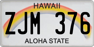 HI license plate ZJM376