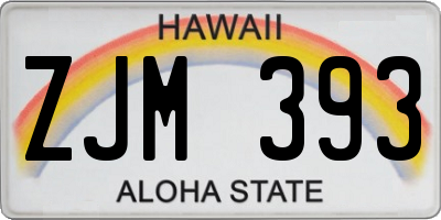 HI license plate ZJM393