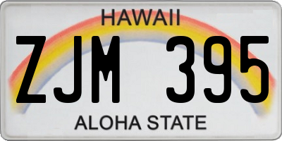 HI license plate ZJM395