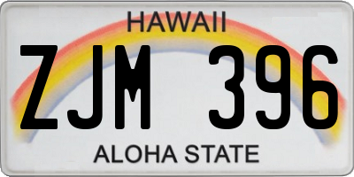 HI license plate ZJM396