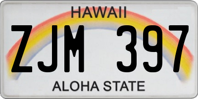 HI license plate ZJM397