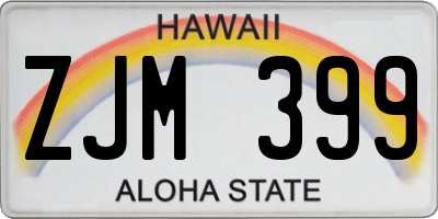 HI license plate ZJM399