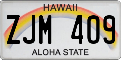 HI license plate ZJM409