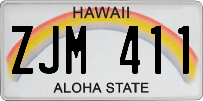 HI license plate ZJM411