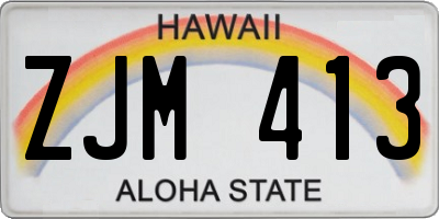 HI license plate ZJM413