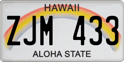 HI license plate ZJM433
