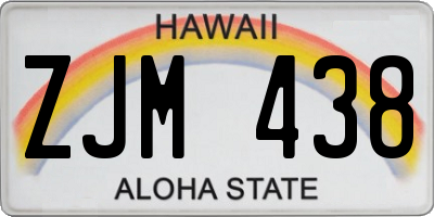 HI license plate ZJM438