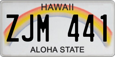 HI license plate ZJM441