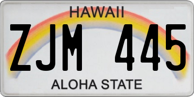 HI license plate ZJM445