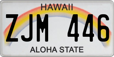 HI license plate ZJM446