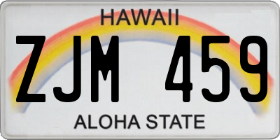 HI license plate ZJM459