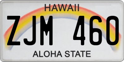HI license plate ZJM460