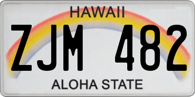HI license plate ZJM482
