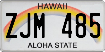 HI license plate ZJM485