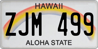 HI license plate ZJM499