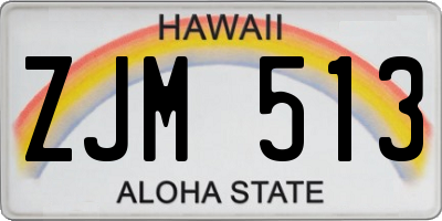 HI license plate ZJM513